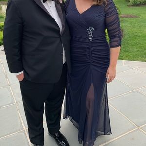 Adrianna Papell navy gown